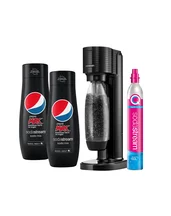 Sodastream - GAIA - Black With 2 x  Free Pepsi Max Sirup  Carbon Cylinder Included 